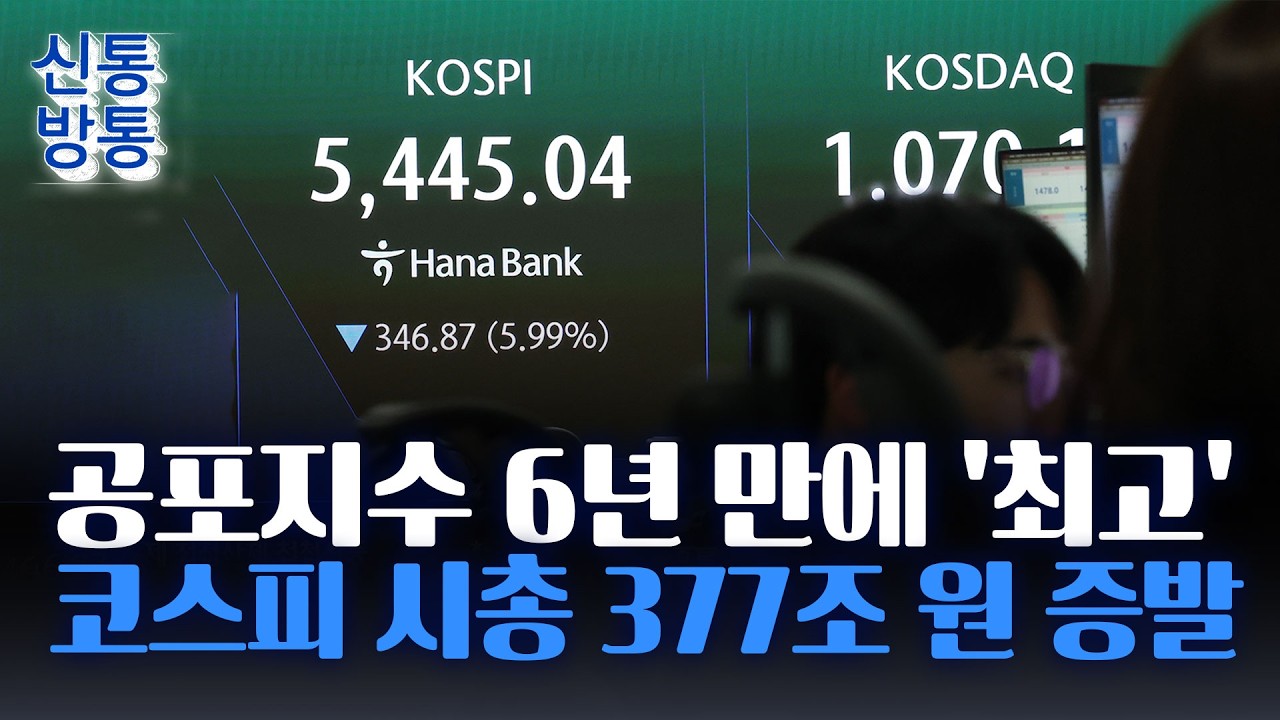 [신통방통] 중동 리스크에 코스피 5%대 급락···이틀 연속 '매도 사이드카 발동'