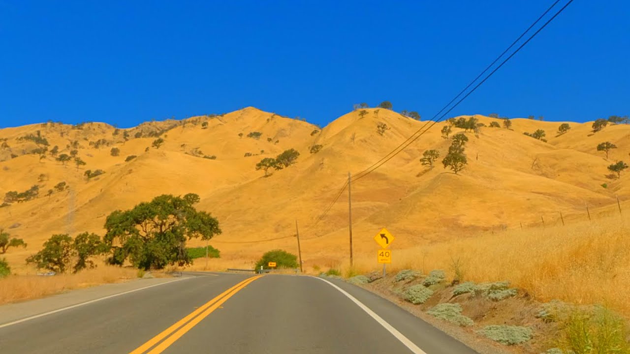 3.5 Hours Of California Scenery - Highway 128 Complete Drive | Ambient Driving Sound, No Music | 4K
