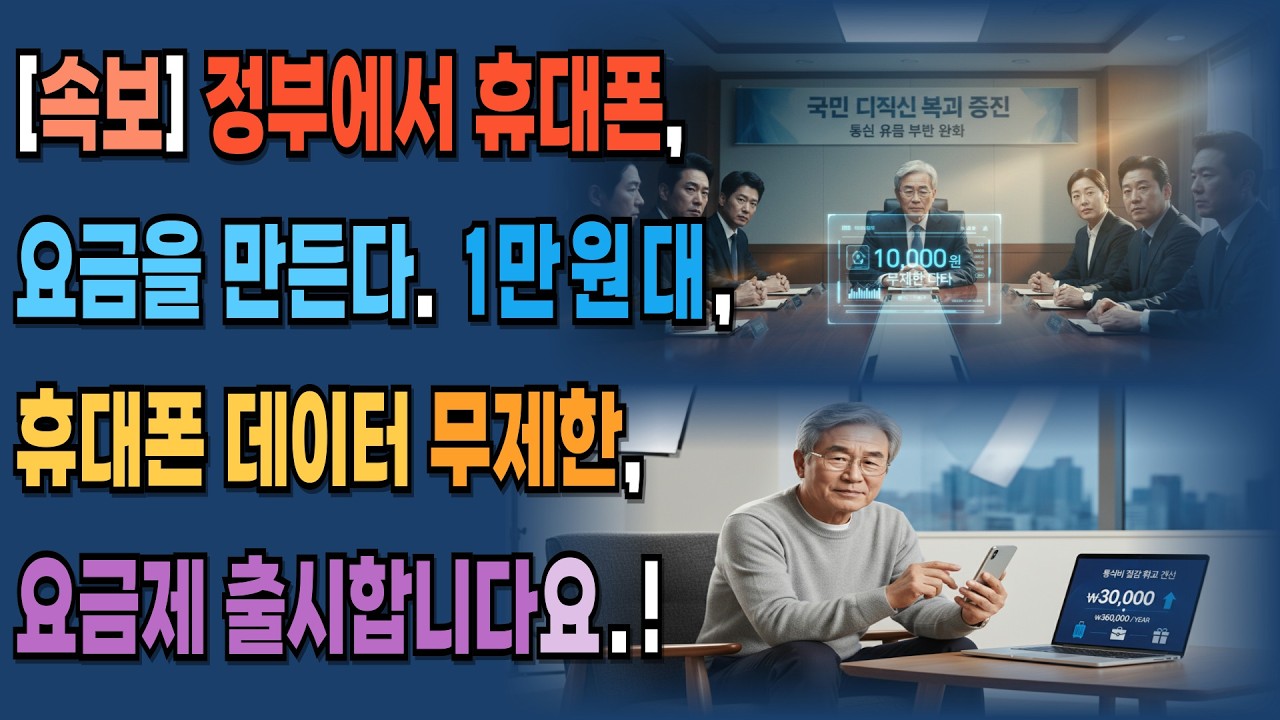 [속보] 정부 1만원대 휴대폰 데이터 무제한 요금제 출시합니다.!#시니어#시니어주거#기초생활수급자#복지정보#기초생활수급자#정부지원금#시니어복지#노후지혜