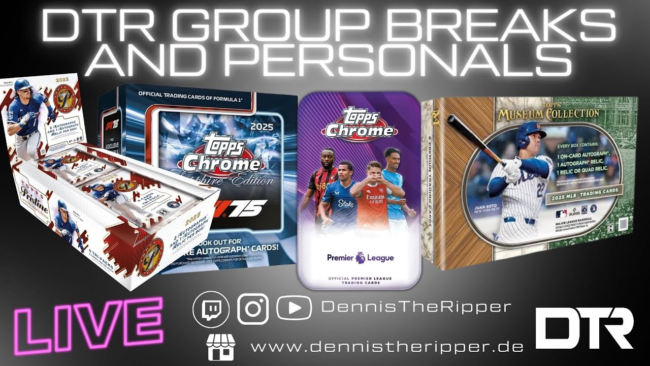 Formula 1 Sapphire! MLB Pristine, Museum & Series 1! Tennis Chrome! DTR Group Breaks & Personals