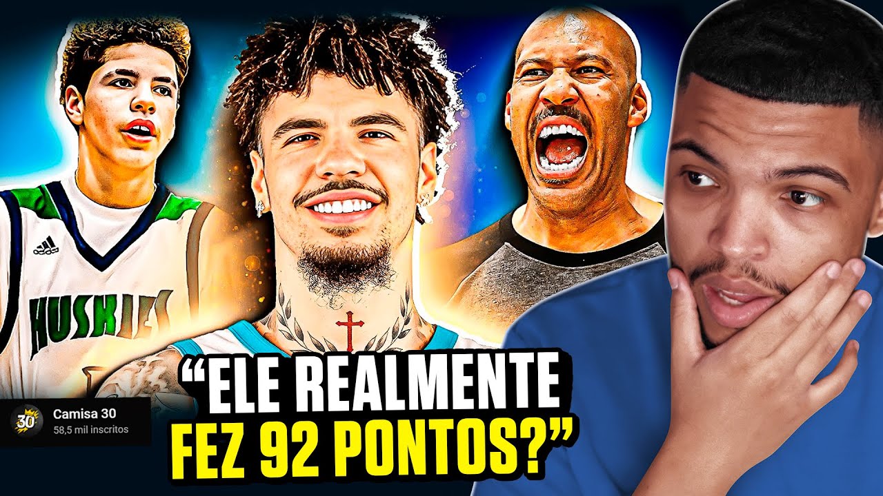 LAMELO BALL: DE FEN&Ocirc;MENO NA ESCOLA A ASTRO DA NBA - React Camisa 30