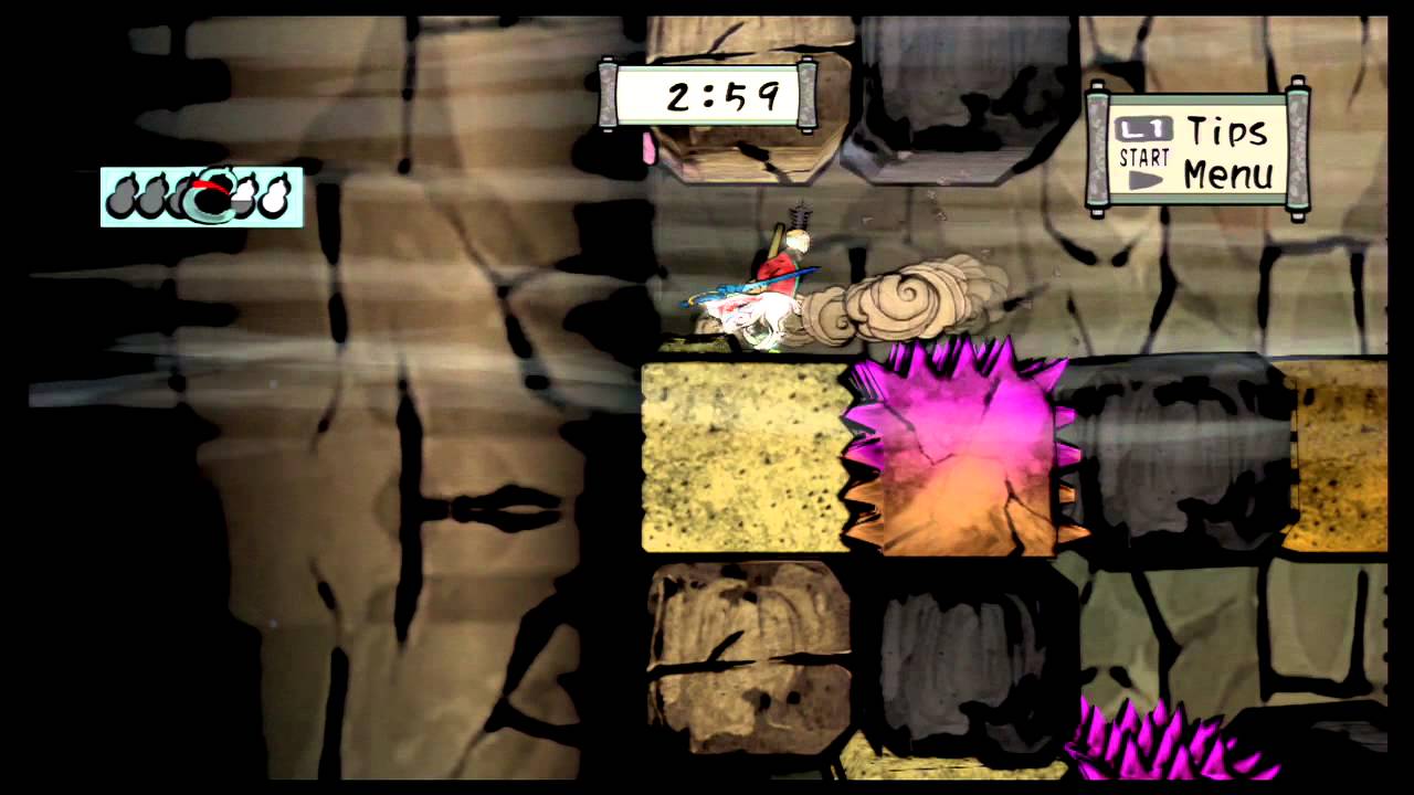 Okami HD - Digging Minigame Sei-an City with Naguri