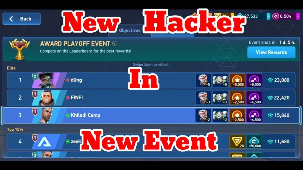 Hacker In Playoff Event 😡 Mech Arena Hacker 🤬 Award Playoff Event 😤 #mecharena