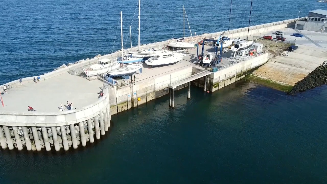 Greystones Harbour aerial footage mavic mini drone