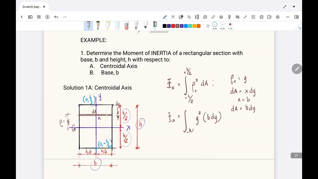 Statics of Rigid Bodies: Moment of Inertia Part 1
