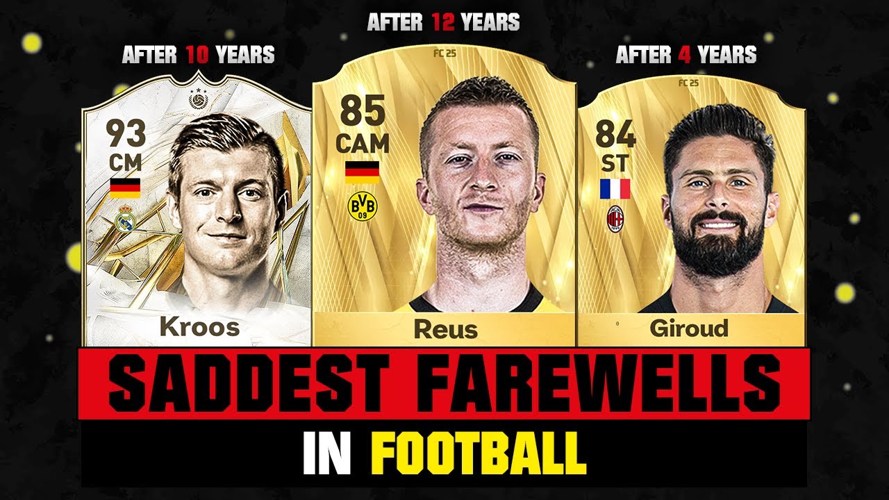SADDEST FAREWELLS in FOOTBALL! 😔💔 ft. Reus, Kroos, Giroud...