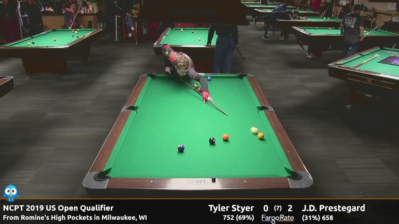 Tyler Styer vs J.D. Prestegard - 2019 NCPT US Open 9-Ball qualifier