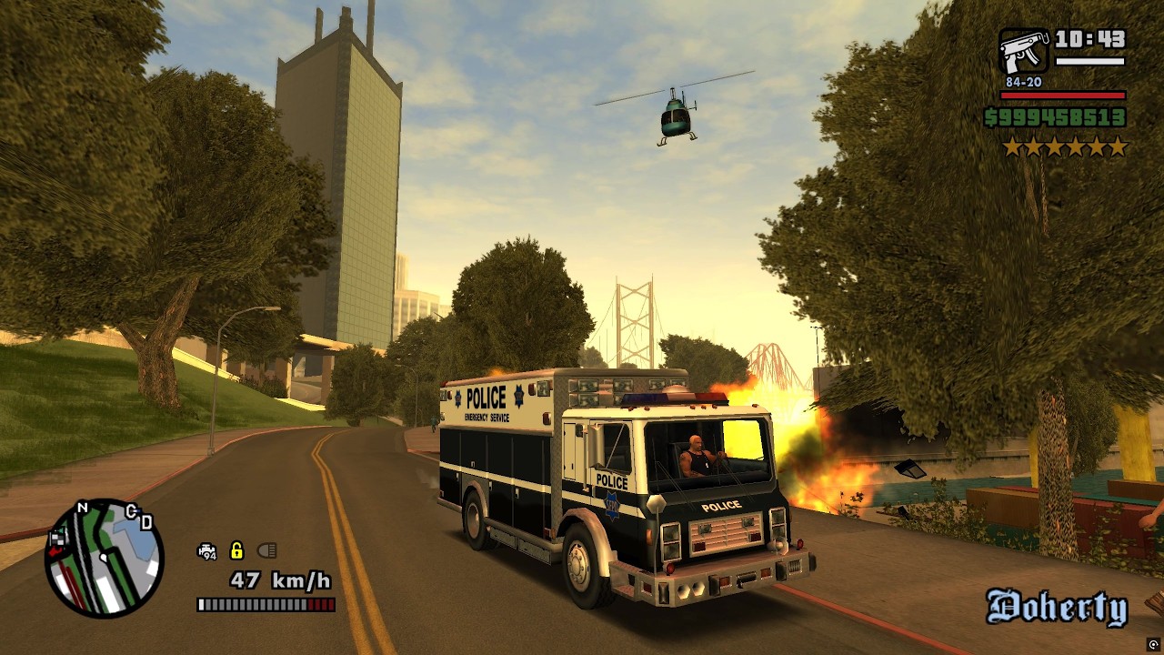 GTA San Andreas - Downtown Los Santos Rampage + Six Star Escape