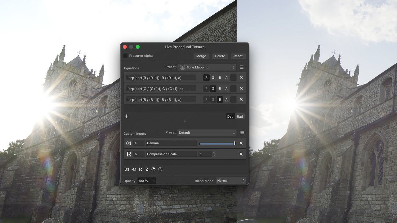 Procedural Texture: Non Destructive HDR Tone Mapping (Affinity Photo)