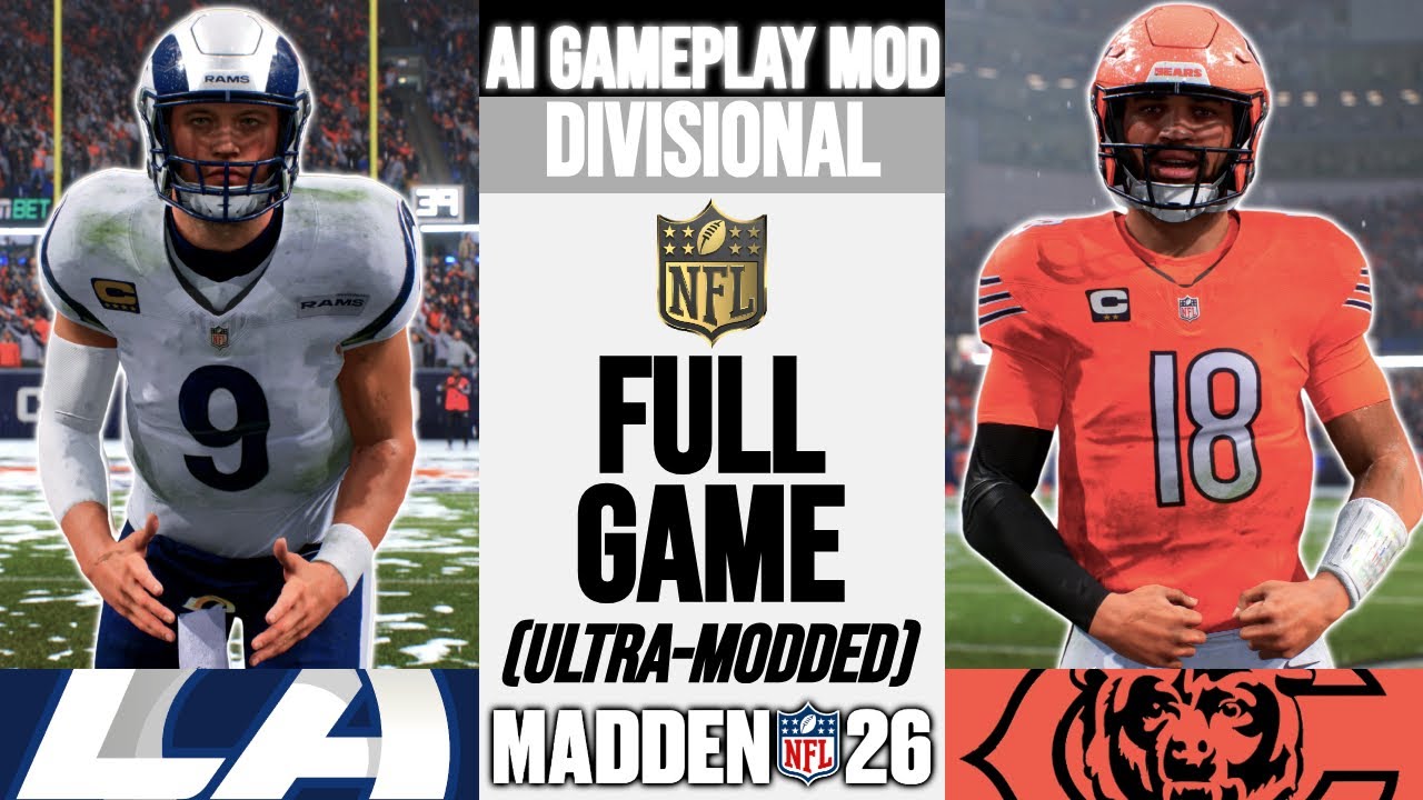 CPU vs CPU Divisional Thriller | Bears vs Rams (Ultra-Modded) Madden 26