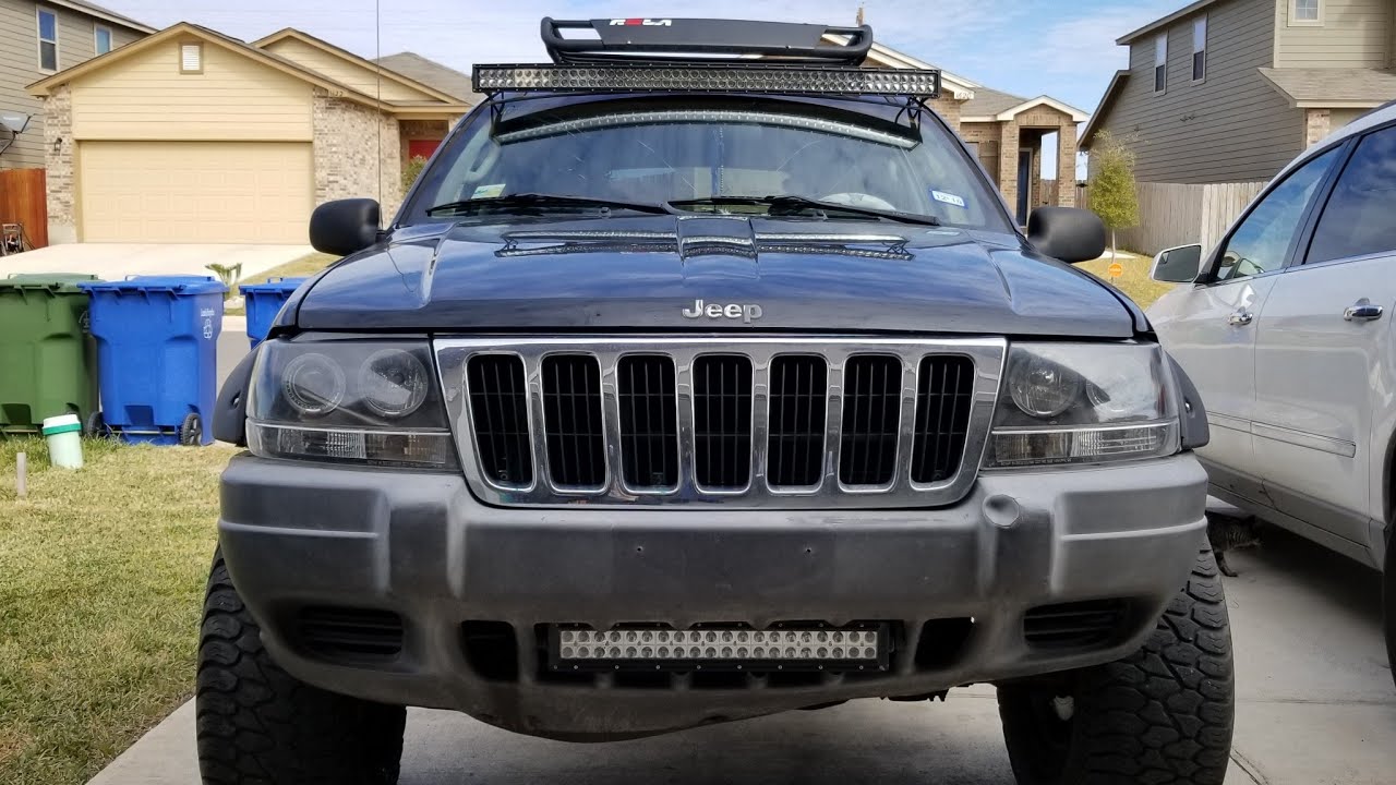 Installing light bar with custom brackets on 2002 jeep grand cherokee