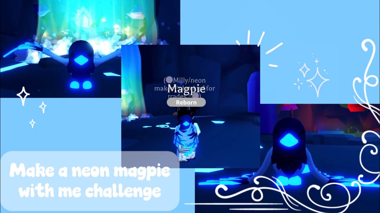 Making a neon magpie in adopt me!🐦‍⬛