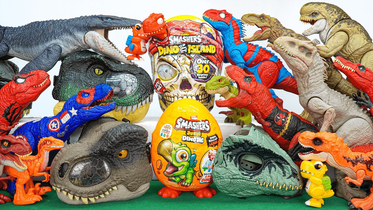 Unboxing de Dinosaurios Feroces: Trex Indoraptor Therizinosaurus Nasutoceratops Estixosaurio Raptor