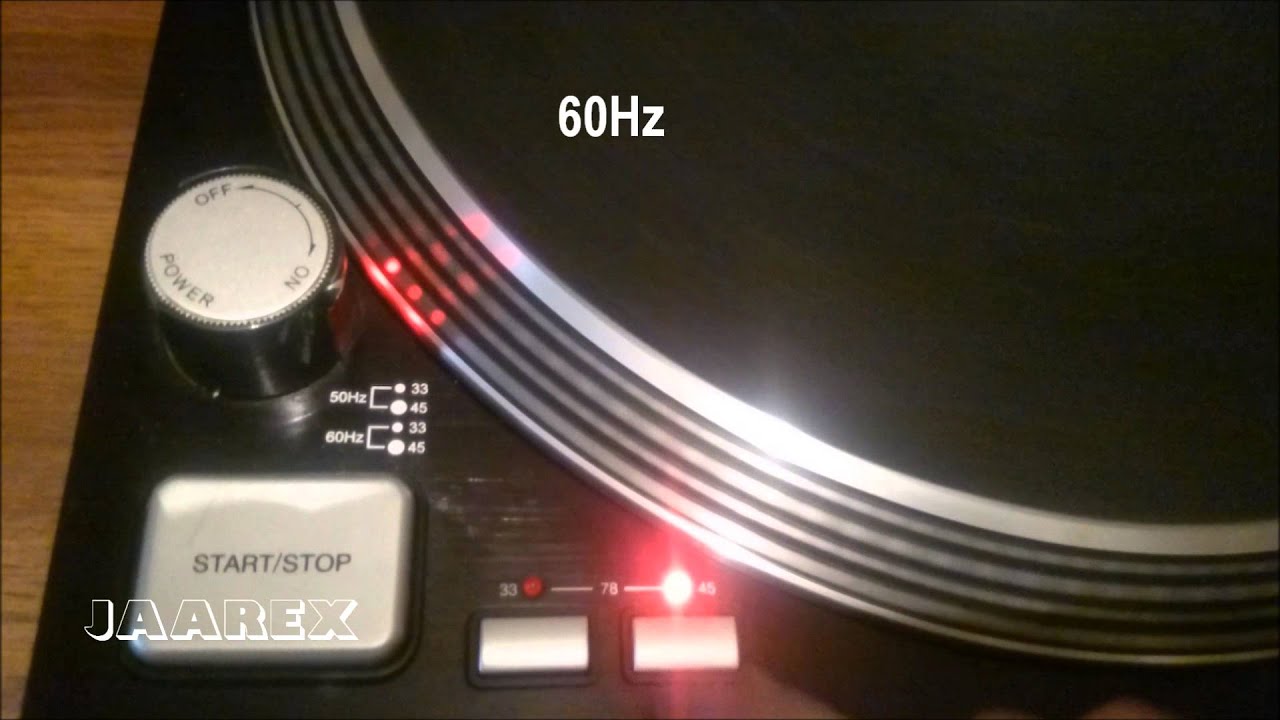 Test turnable Reloop RP-4000 M3D power 230v 60Hz and 50Hz stroboskope