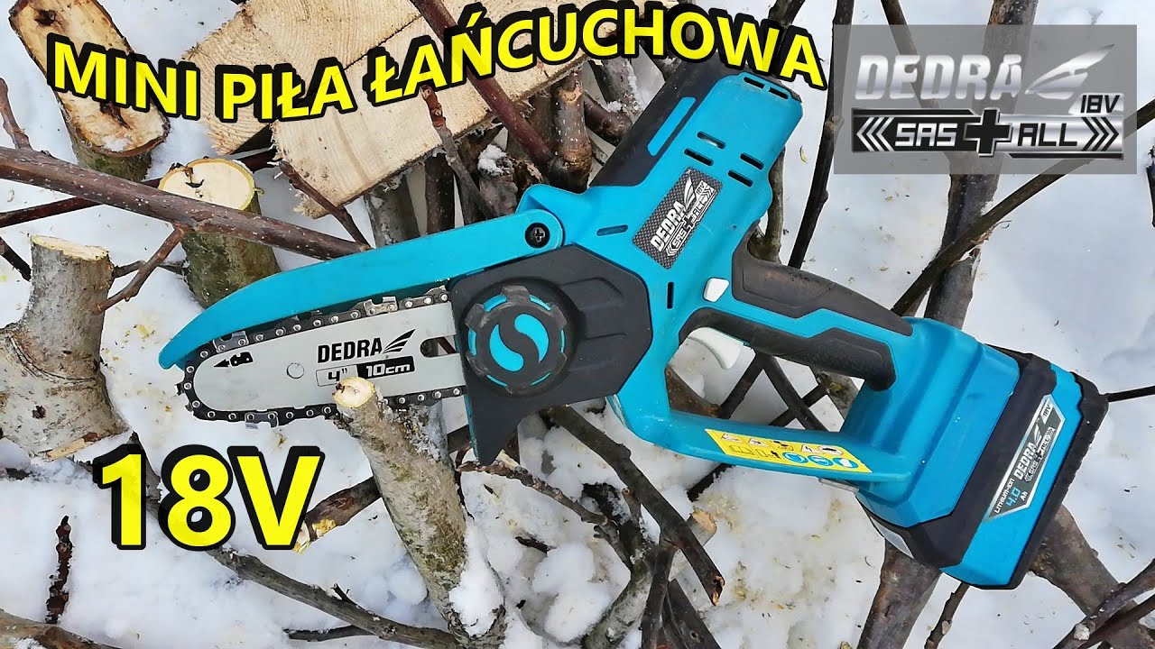 Piła łańcuchowa DEDRA SAS+ALL DED7099 18V, do majsterkowania, prace w ogrodzie, prace dekarskie