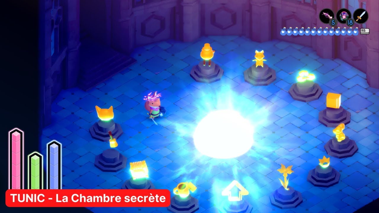 Tunic - La pi&egrave;ce secr&egrave;te et les 12 coffres dor&eacute;es  !