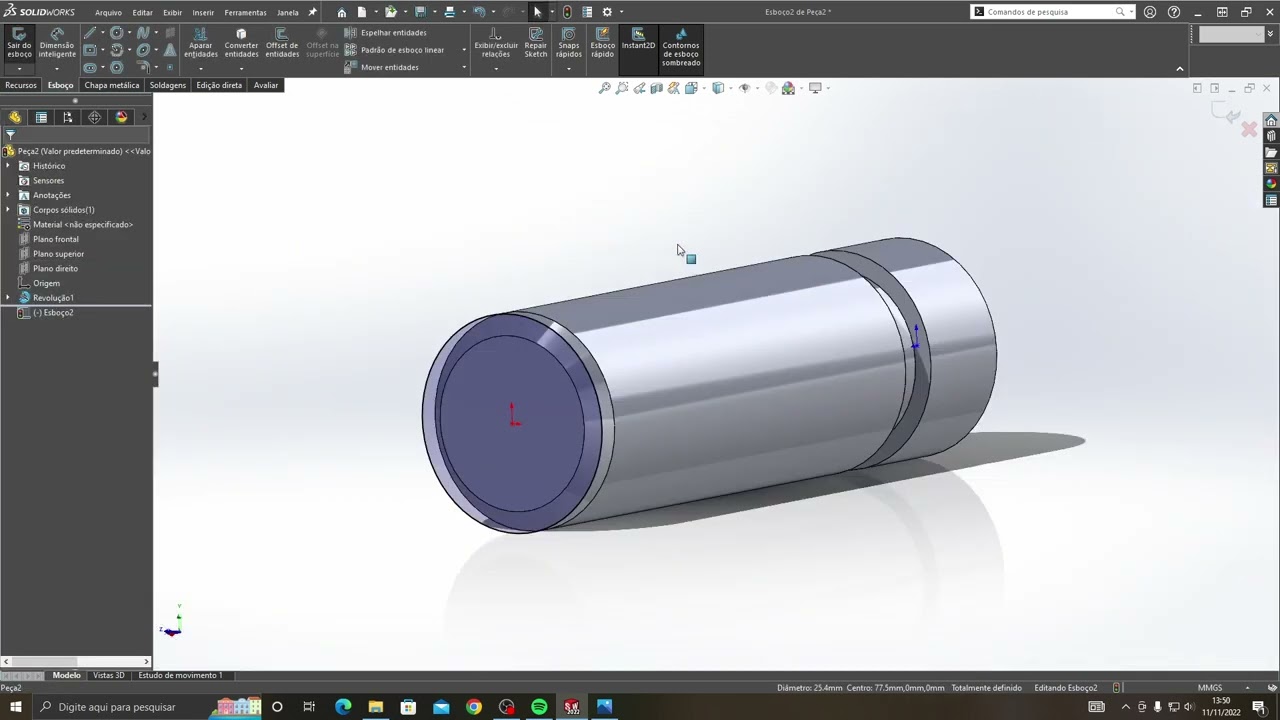 ROSCA TRAPEZOIDAL - SOLIDWORKS