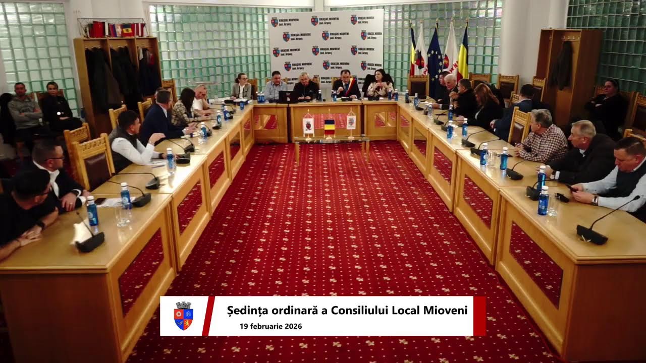 Ședința ordinară a Consiliului Local Mioveni – Transmisiune LIVE