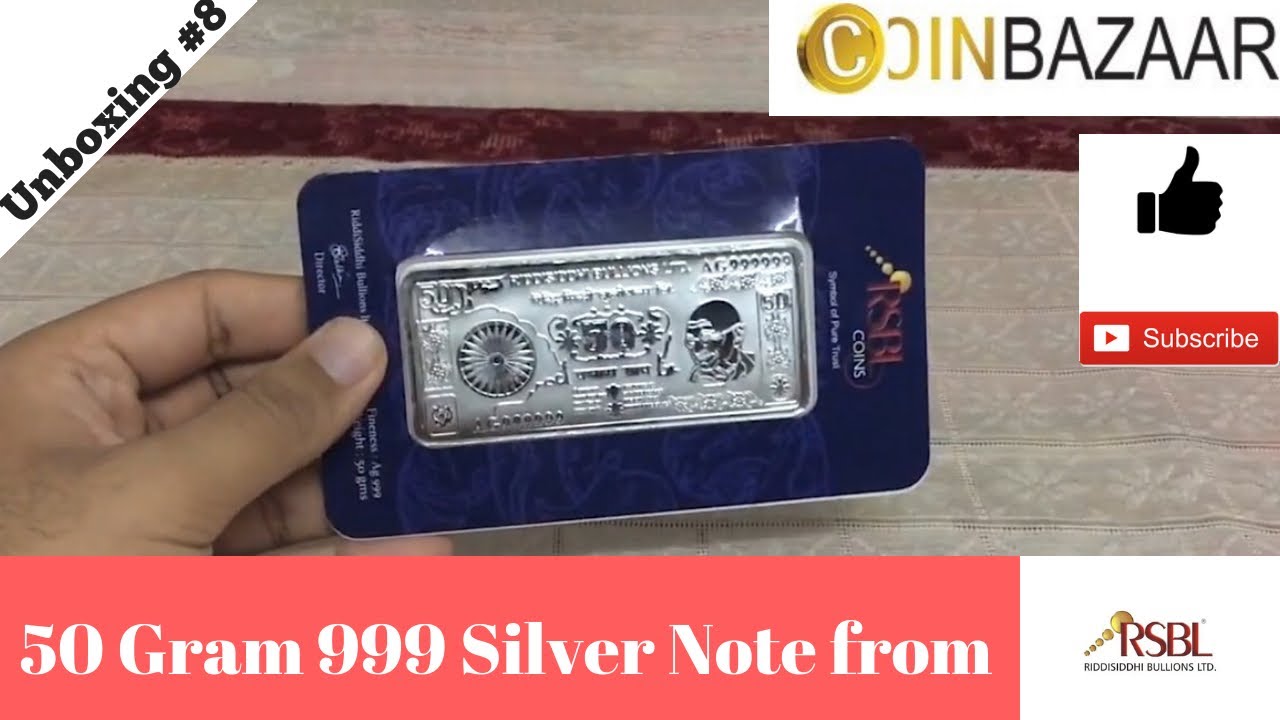 Unboxing 50 Gram Silver Note by RSBL | CoinBazaar Review | Indian Bullionaire