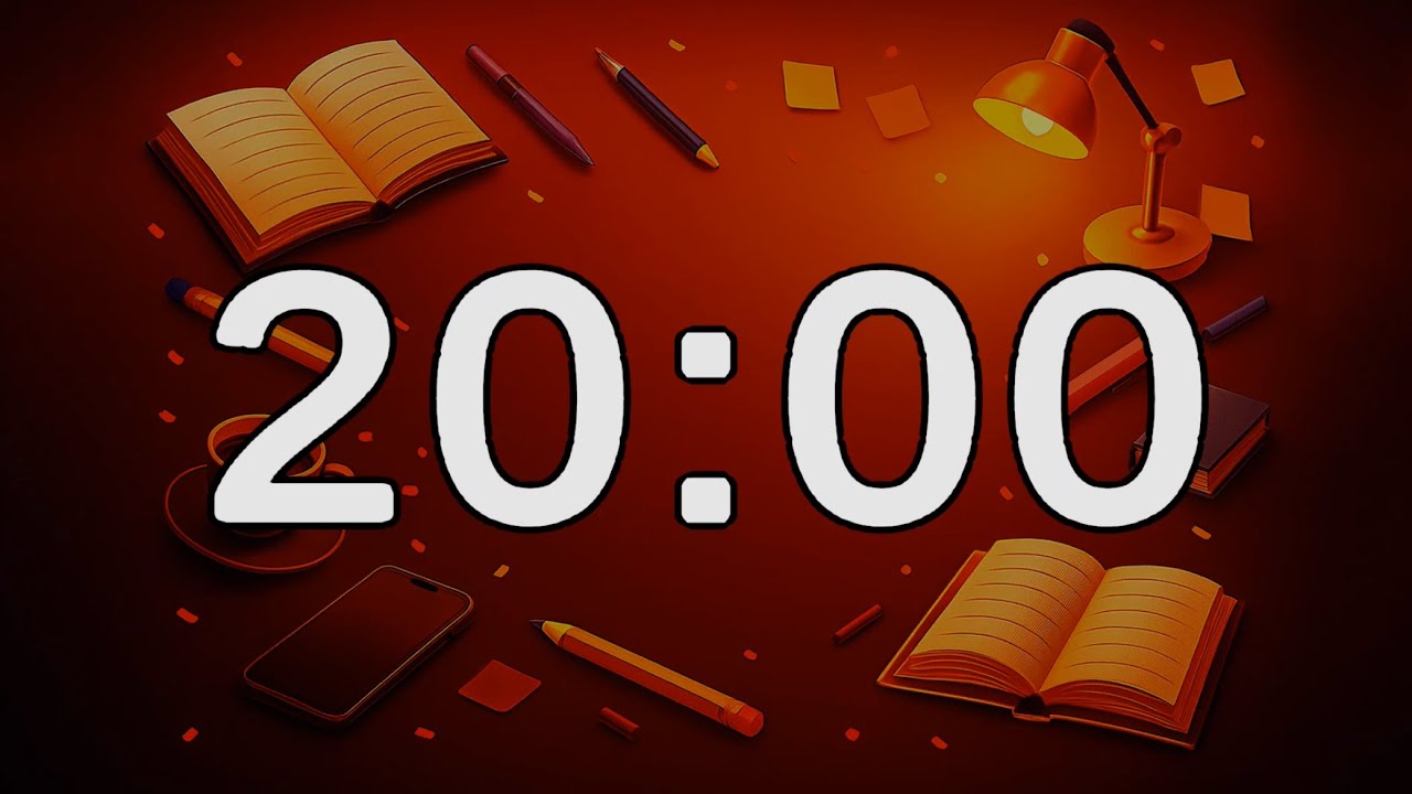 Study Timer | 20 Minutes Study With Me – No Music