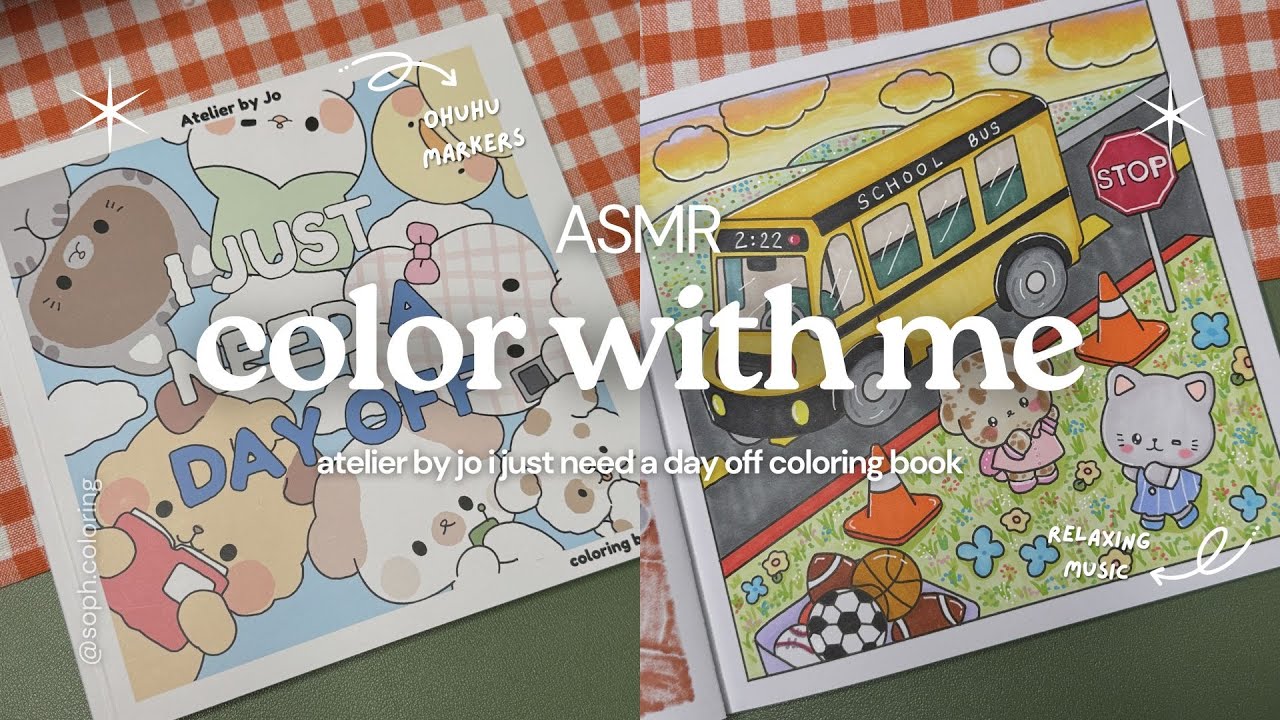 ASMR color with me 🌼| Atelier by Jo coloring book using Ohuhu markers | no talking | piano music