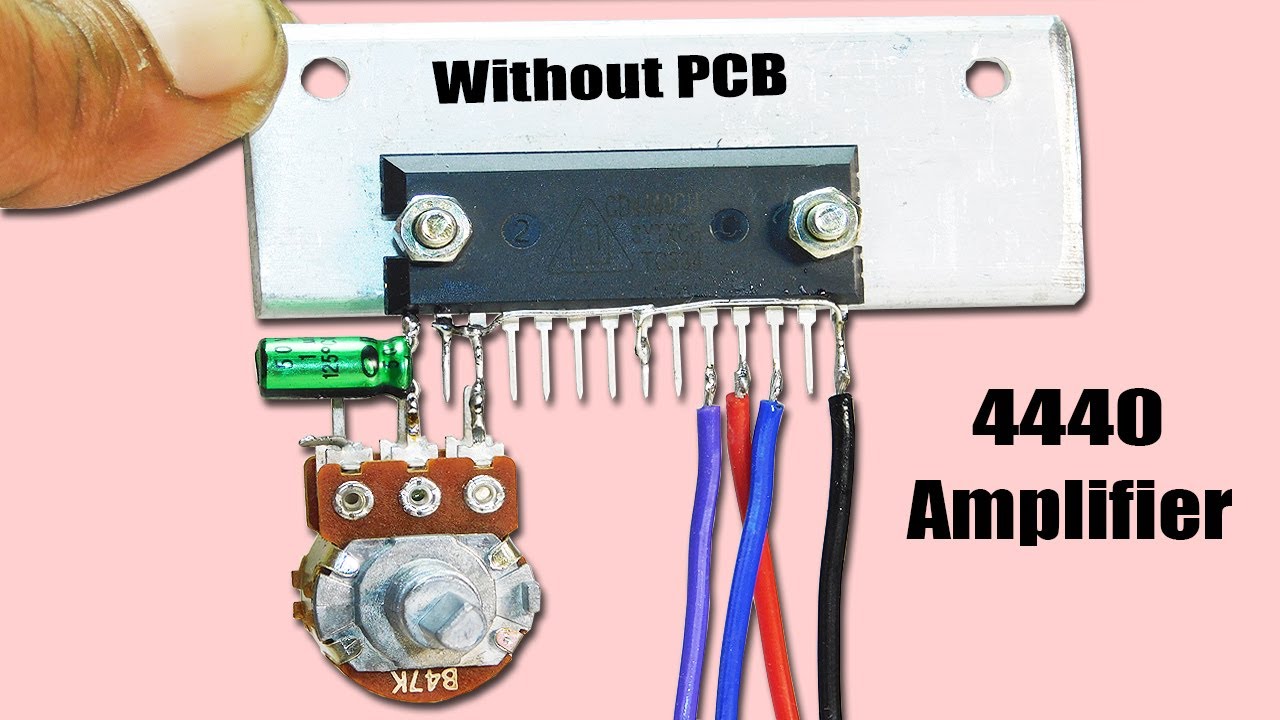 4440 IC Amplifier Circuit Without PCB