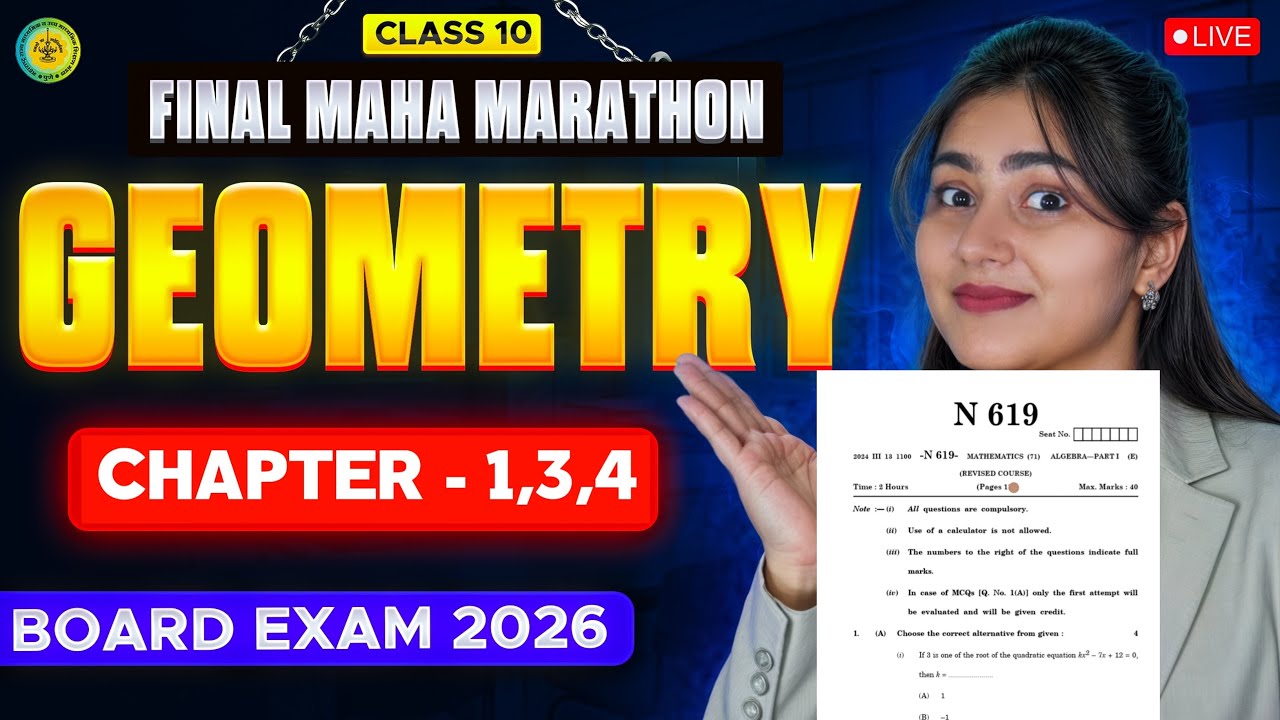 Final MahaMarathon🔥Class 10 Geometry Ch 1,3,4 Revision 2026 | Maharashtra Board😎
