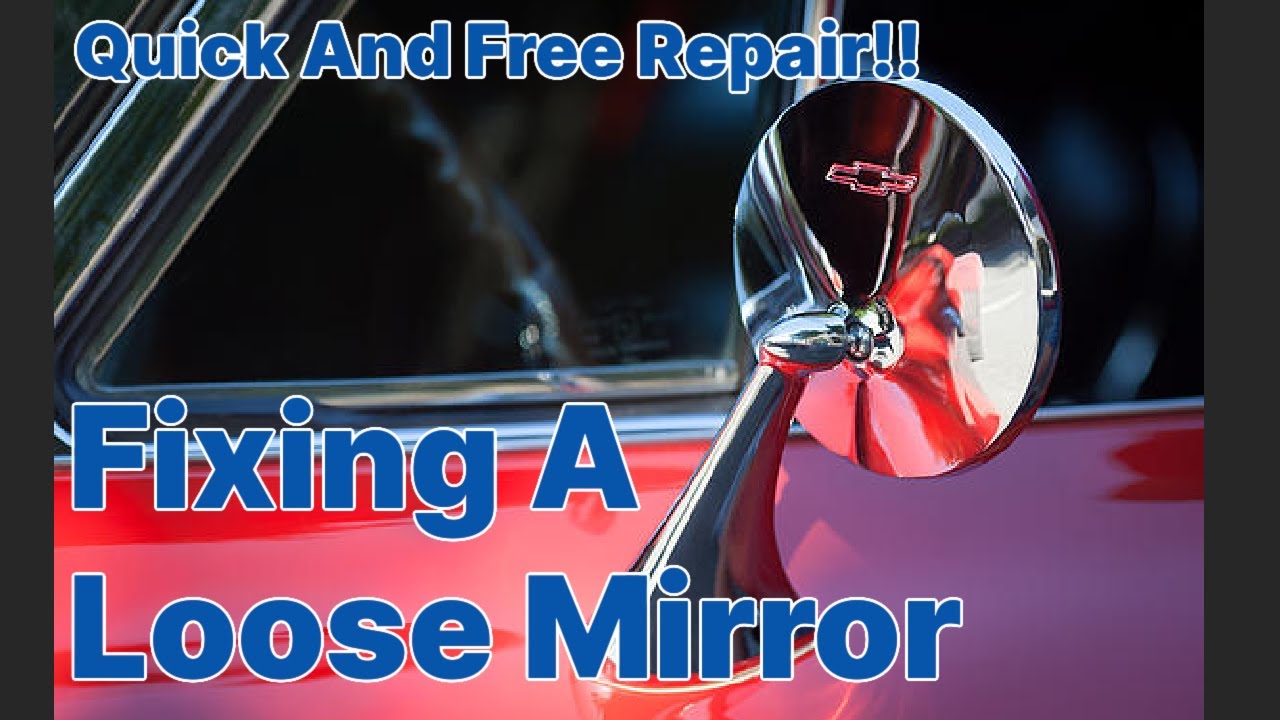 How To Repair A Loose 1950's-60's-70's Classic Chevrolet Mirror.  Corvette, Camaro, Chevelle, GM.