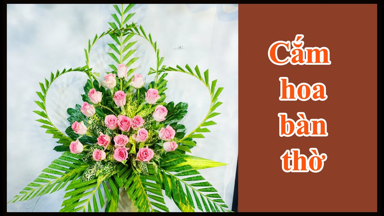 Cắm bình hoa hồng dâu để bàn thờ đẹp dễ cắm | Amazing Flower
