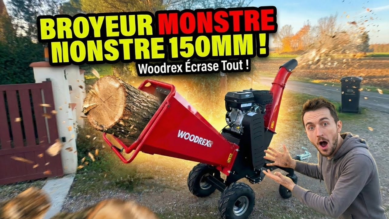 Ce broyeur est un MONSTRE! Woodrex 150S Thermique