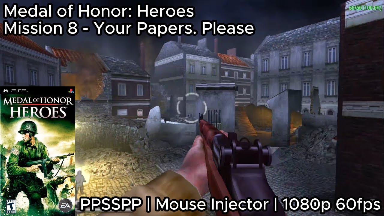 Medal of Honor: Heroes | Mission 8 - Your Papers. Please | PPSSPP PSP | Mouse Injector