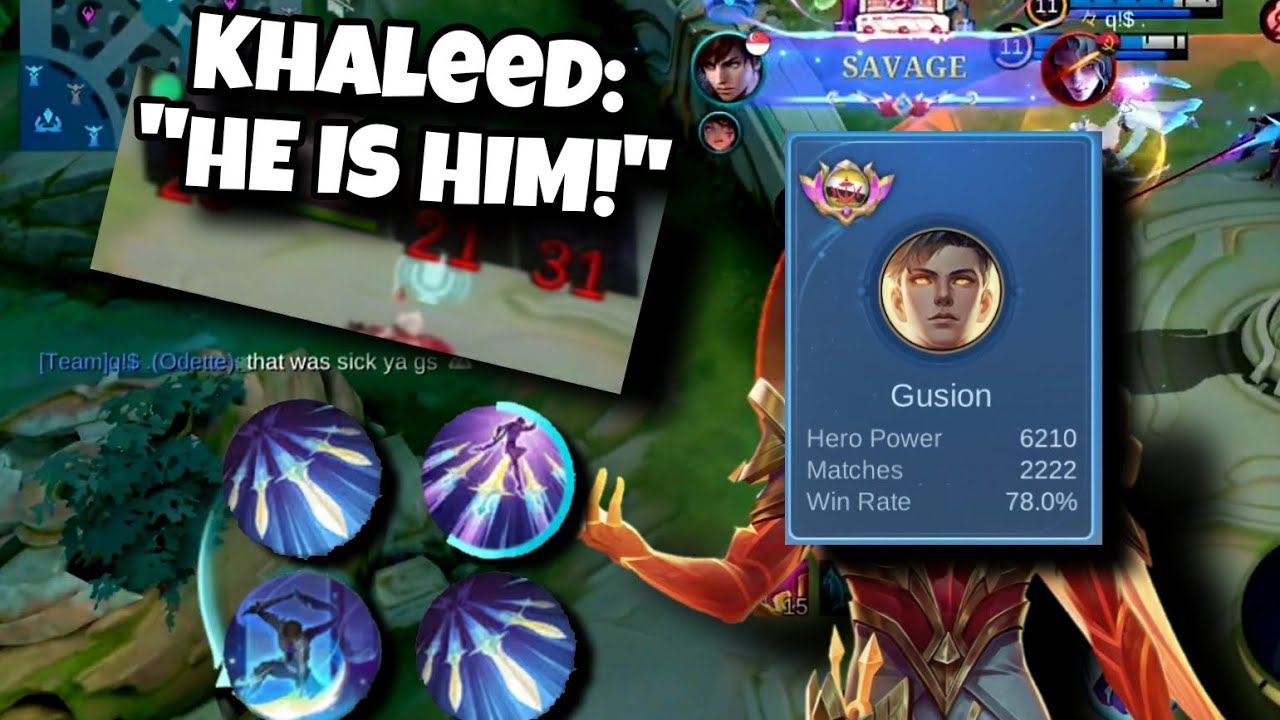 Lightning Speed Gusion montage + Mic on (My teammates reactions)