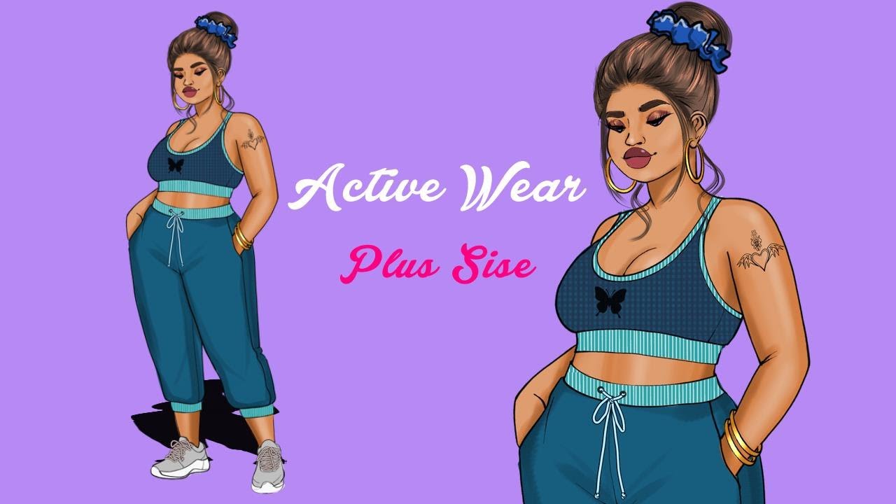 Fashion Illustration: Plus size women activewear
