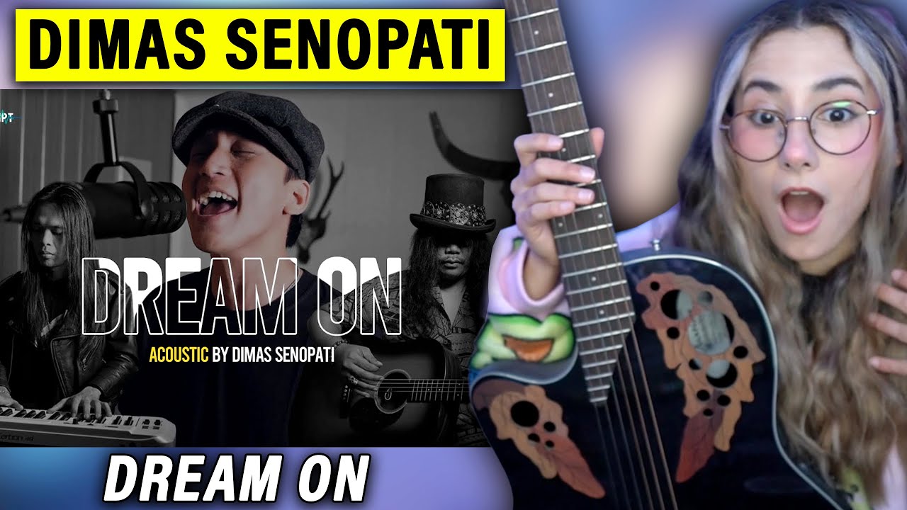DIMAS SENOPATI Aerosmith - Dream On (Acoustic Cover) | Singer Bassist Musician Reacts