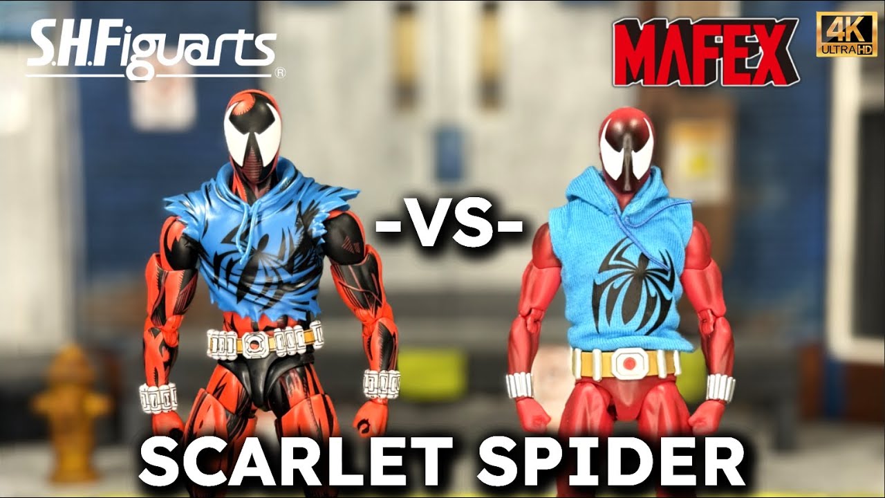 SH Figuarts vs MAFEX Scarlet Spider 1/12 action figure Unboxing, REVIEW & Comparison #spiderman