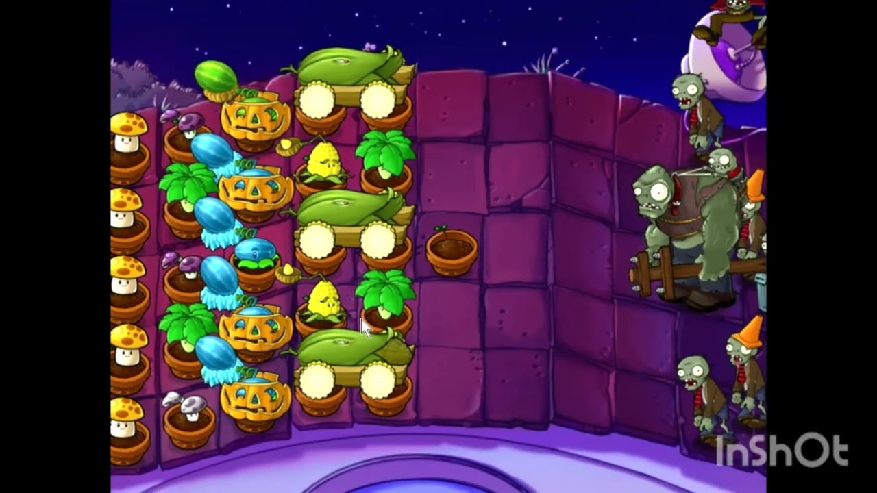 Plants vs Zombies DLC Edition: Endless Rooftop Survival, Flags 1-10