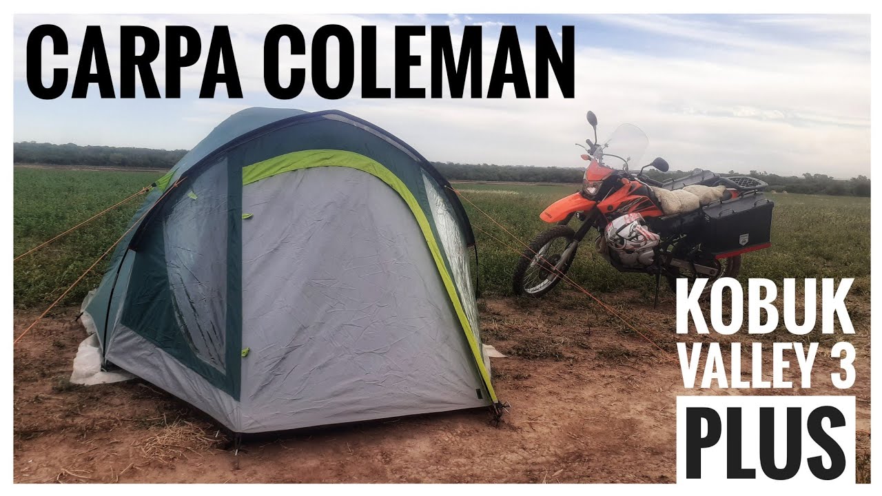 LA CARPA IDEAL 🏕 Coleman kobuk Valley 3 Plus 🌄 Moto Camping - Tienda De Campaña.