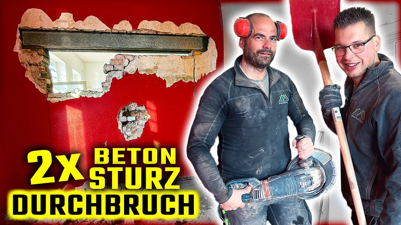 DURCHBRUCH WAND - 2x BETONSTURZ ohne STÜTZEN einbauen! | Home Build Solution