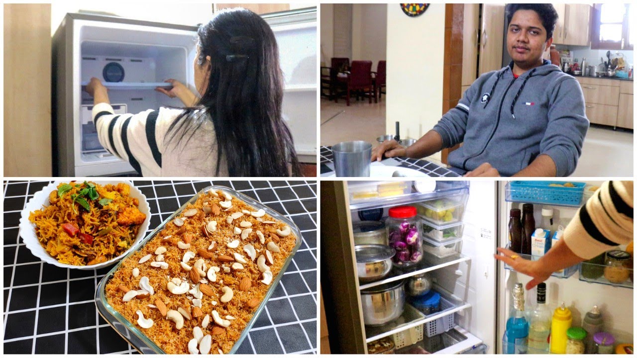 Fridge Cleaning & Organization||Sunday Brunch||Vegetable Biryani & Pudding