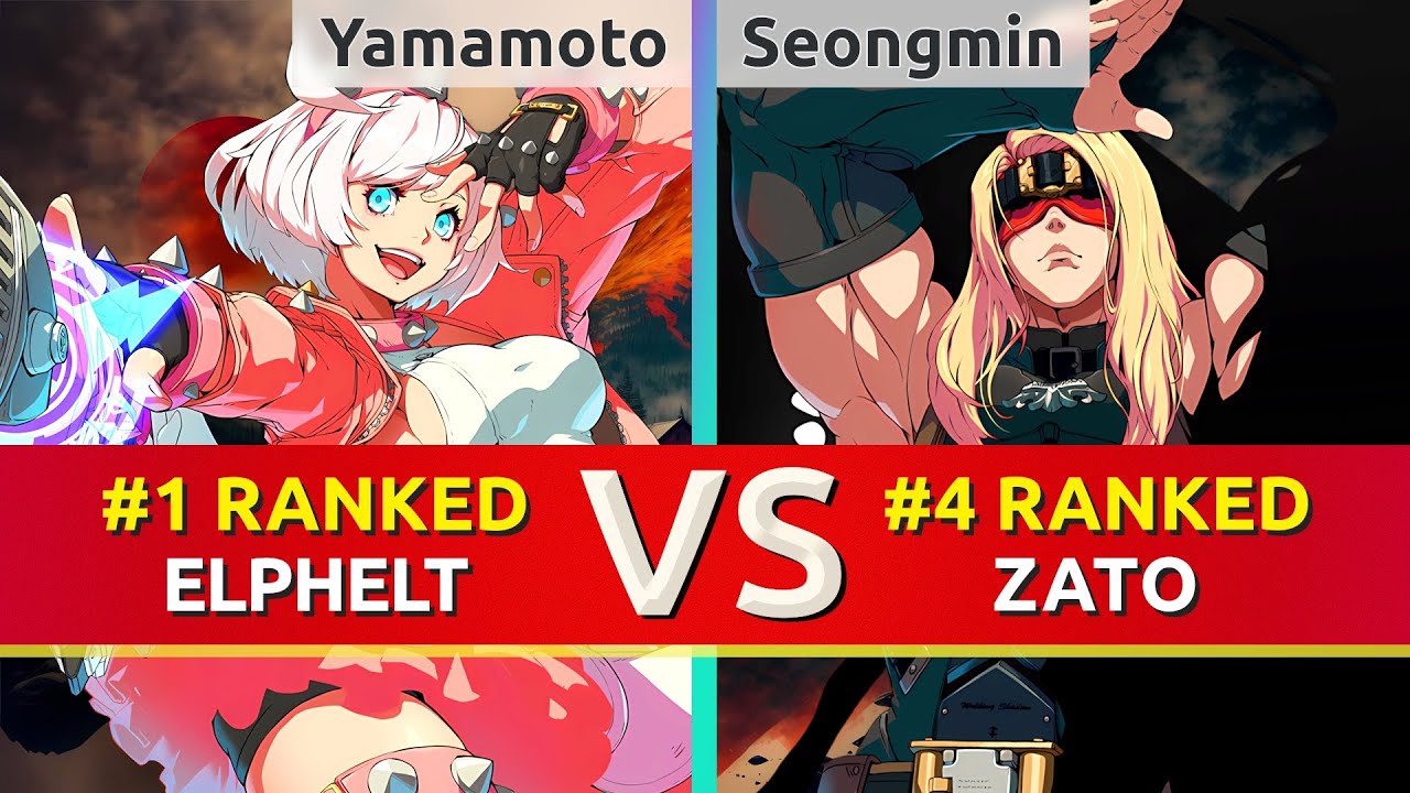 GGST ▰ Yamamoto (#1 Ranked Elphelt) vs Seongmin (#4 Ranked Zato). High Level Gameplay