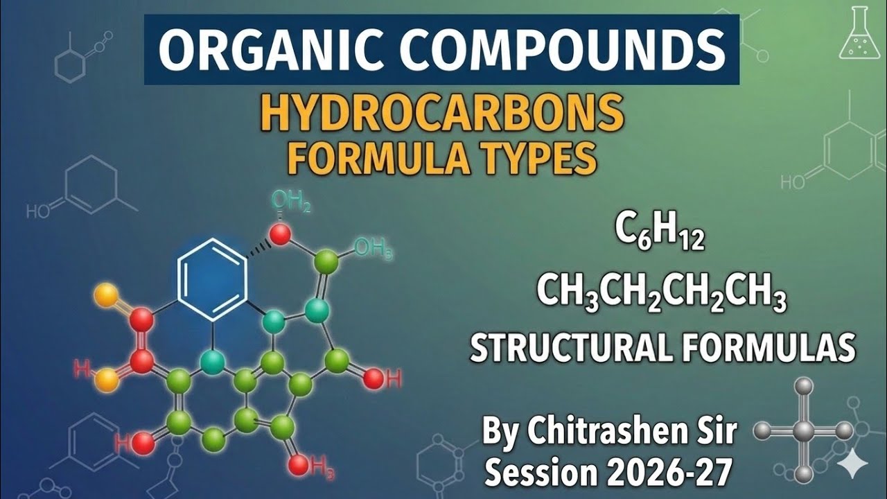 Organic Compound क्या है? हाइड्रोकार्बन तथा इसके वर्गीकरण। अणुसूत्र , संघनित सूत्र और संरचना सूत्र |