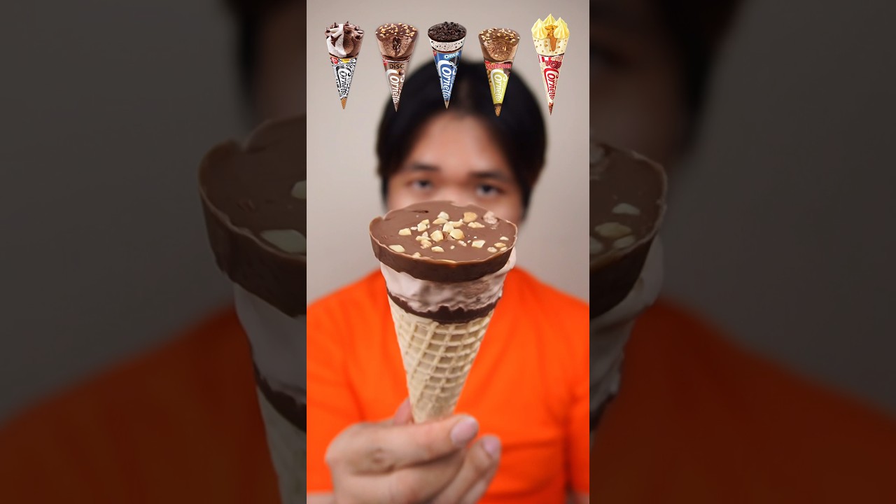 EATING VARIOUS CORNETTO ICE CREAM #asmr #mukbang #icecream