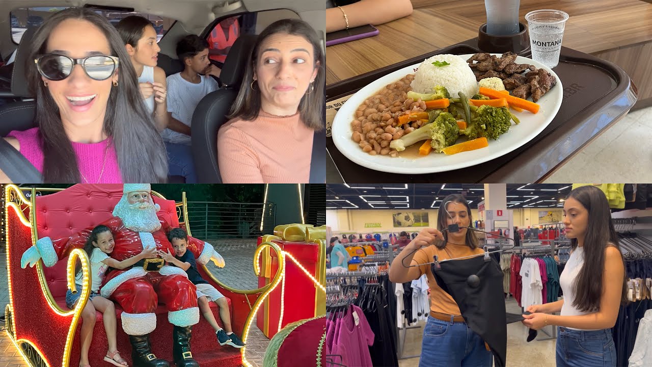 VLOG: Manas batendo perna no shopping | presente amigo oculto | decoração de natal da cidade