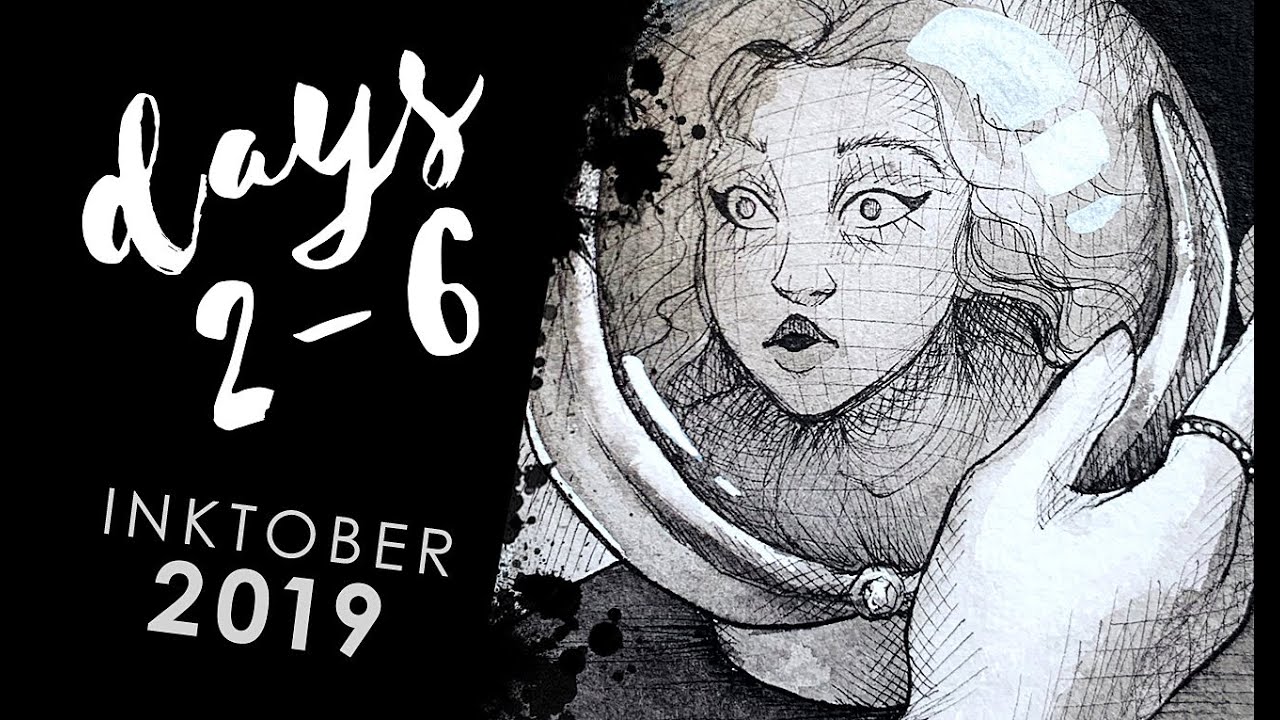 DID I ALREADY FAIL?! INKTOBER 2019 WEEK ONE! | Inktober Sketchbook Days 2-6