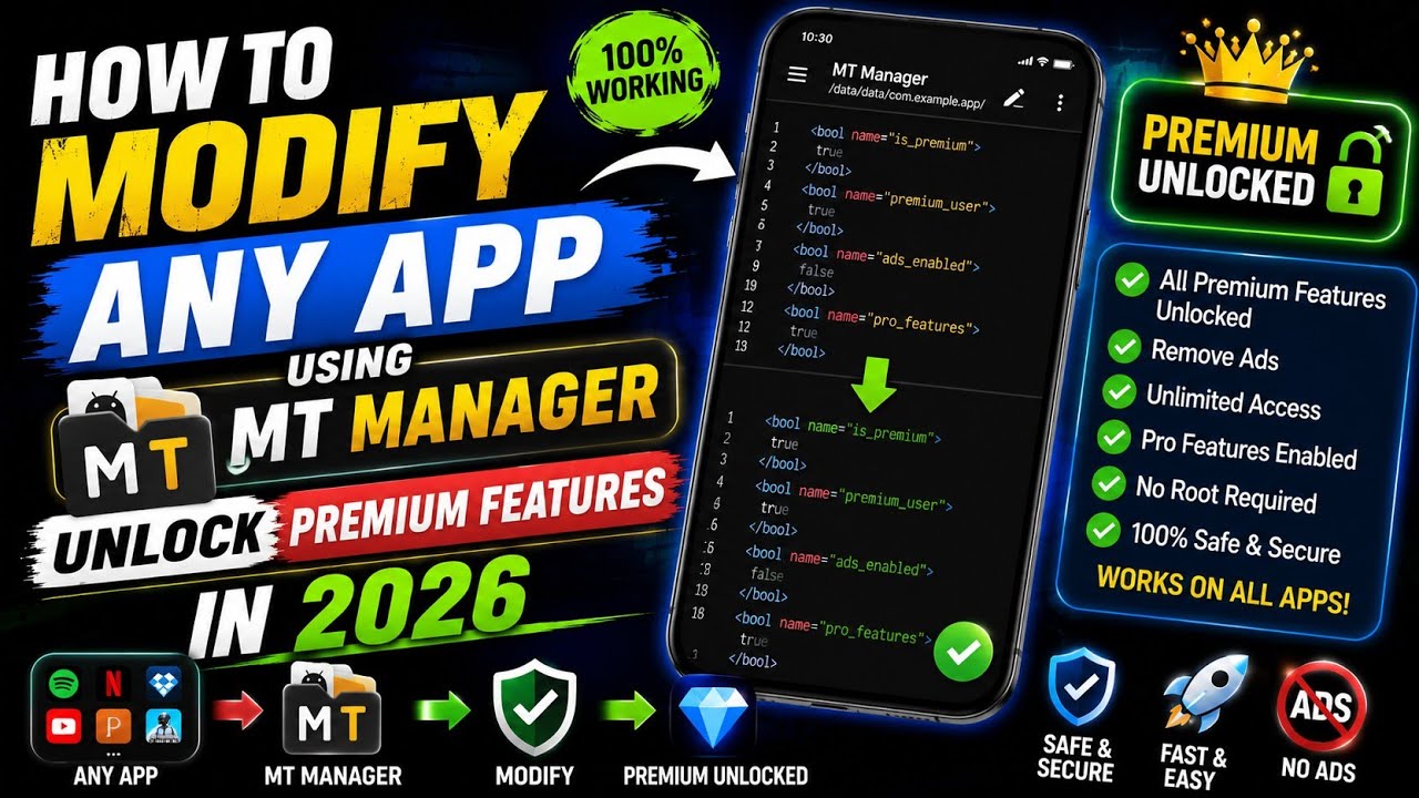 Modify Any App In Using Mt Manager Unlock Premium Features In 2026
