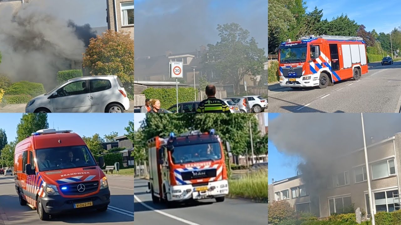 (Grote brand) Veel rookontwikkeling bij woning brand in Hendrik-Ido-Ambacht!
