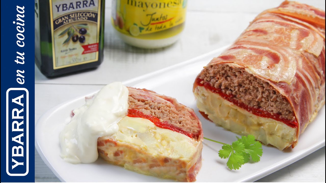 Pastel de carne y tortilla de patatas
