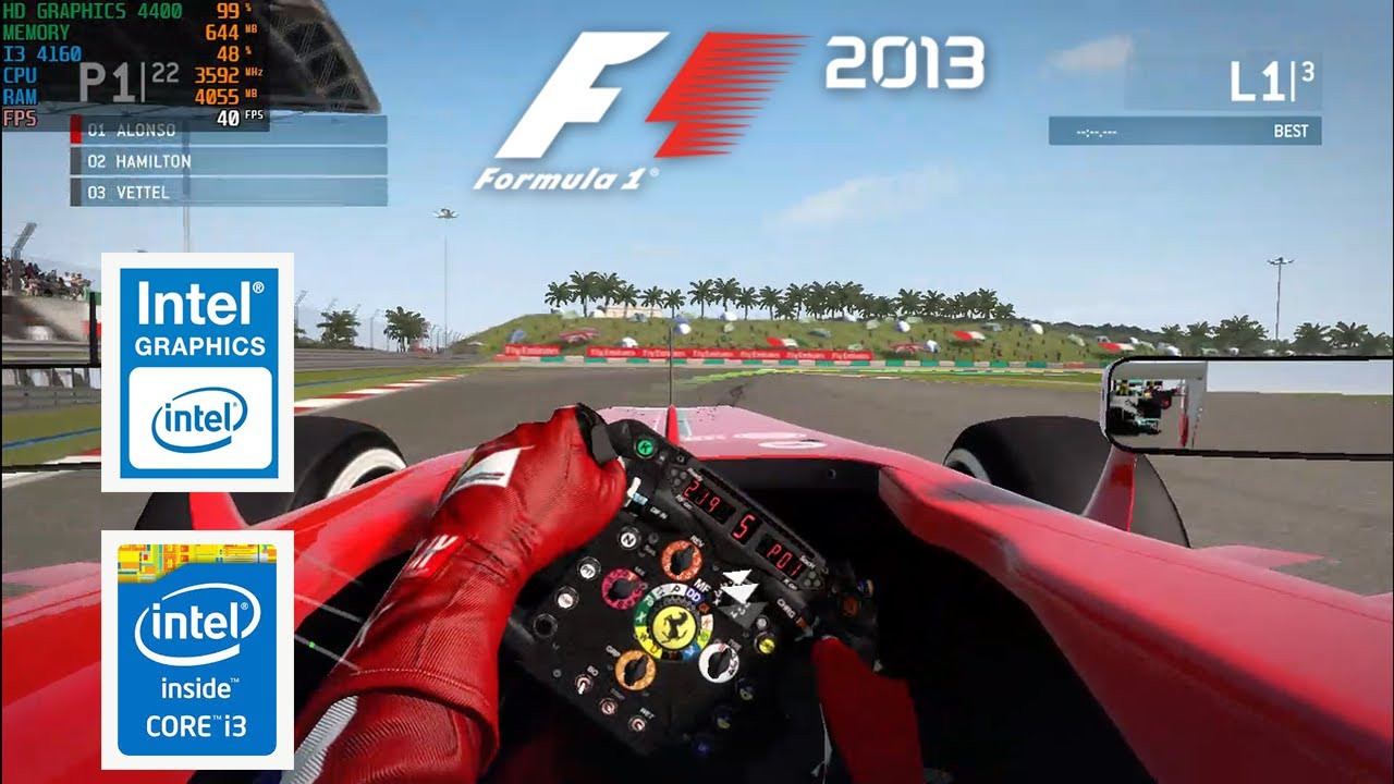 F1 2013 Benchmark | i3-4160 HD 4400 | 1366x768 Low-End Test
