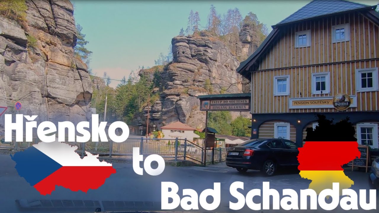 Hřensko, Czechia to Bad Schandau, Germany. A Relaxing Picturesque Drive along Mountains and Rivers.