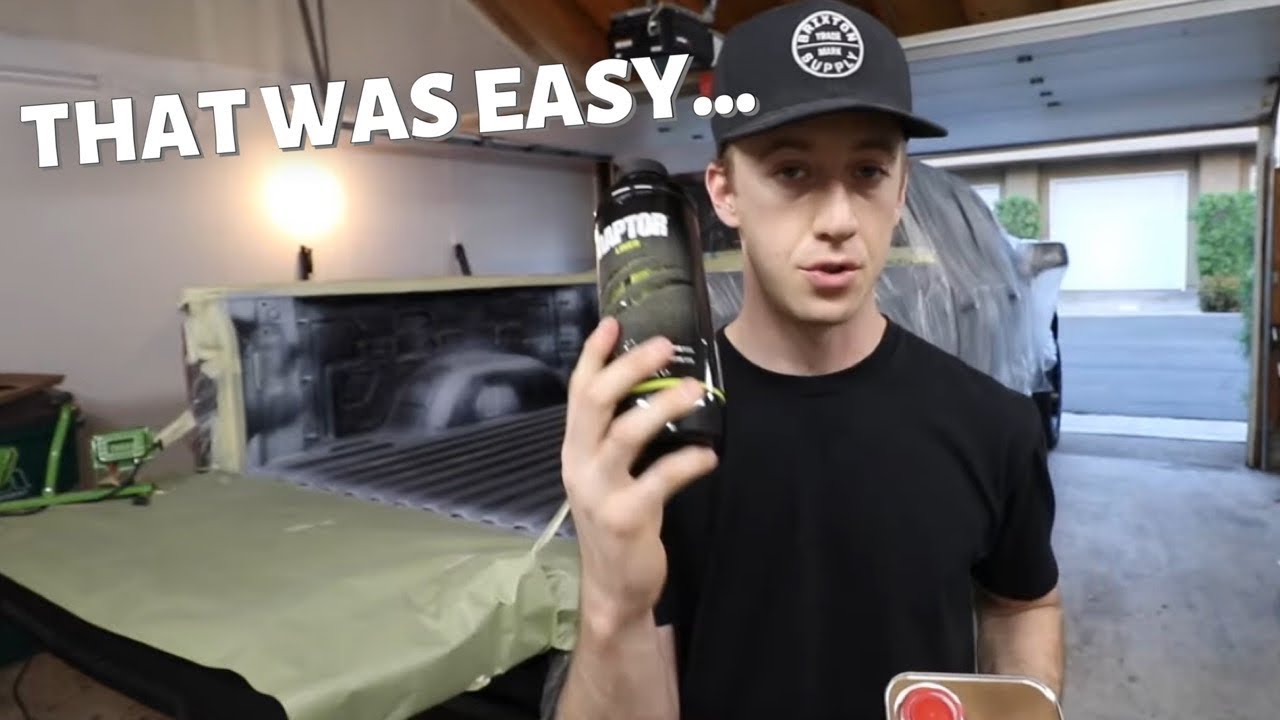 $150 SPRAY IN BEDLINER DIY! (RAPTOR LINERS)